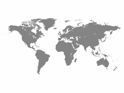灰色空白的世界地图矢量模板