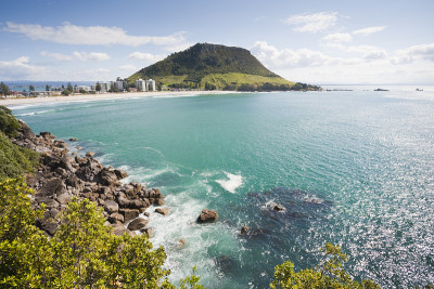 Maunganui山，富饶湾，新西兰，