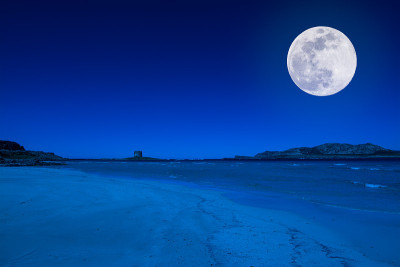 海滩夜景
