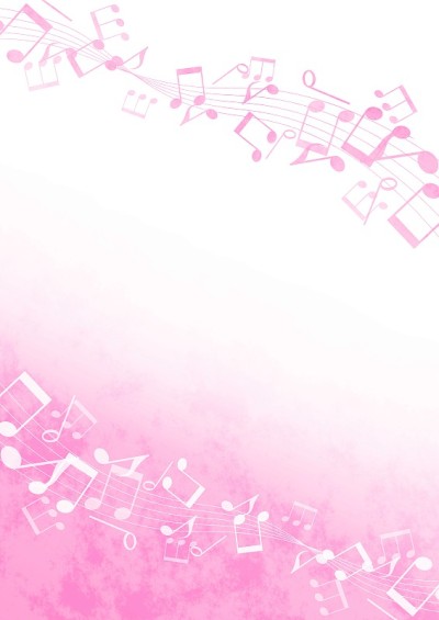 粉色音乐笔记框