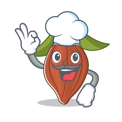 厨师可可豆卡通人物