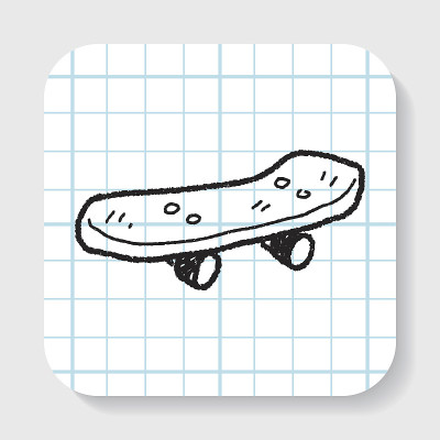 四轮滑冰鞋涂鸦