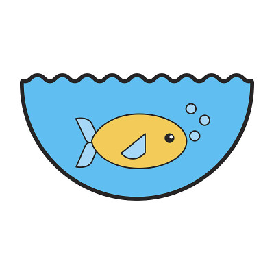海鱼游泳的标志