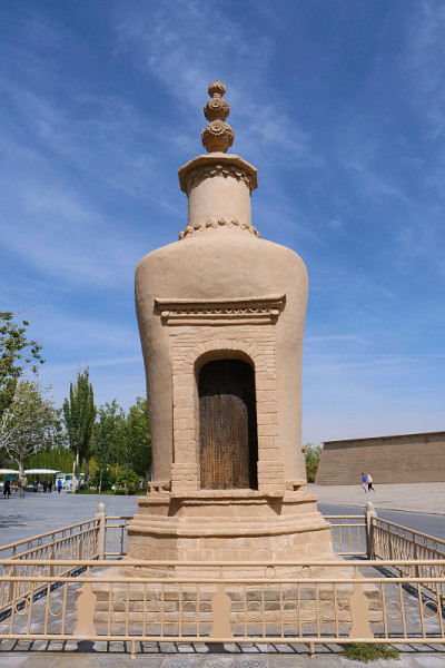 中国甘肃敦煌莫高窟的古代佛教建筑