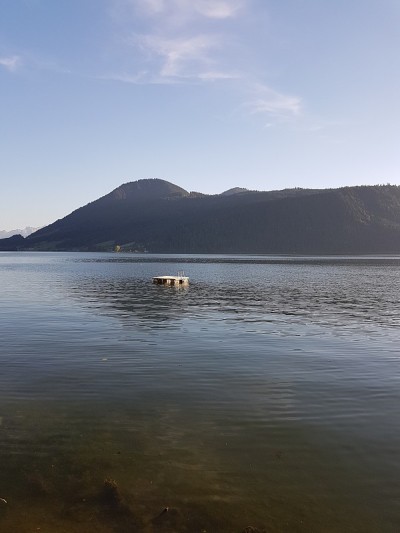 夏天的湖上之旅。瑞士楚格州