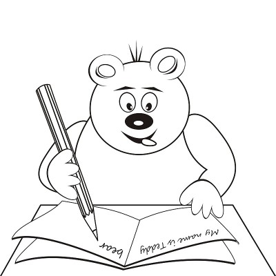 泰迪熊学习，涂色书