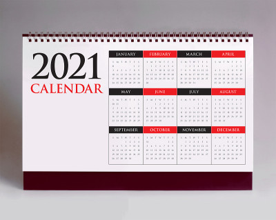 简单的2021年台历