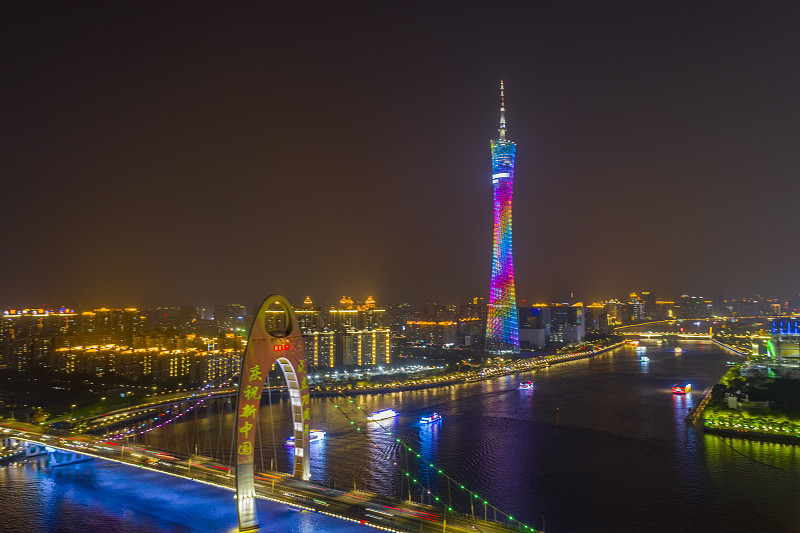 中国广东省广州市夜景