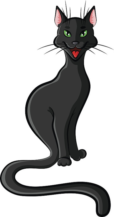 卡通黑猫