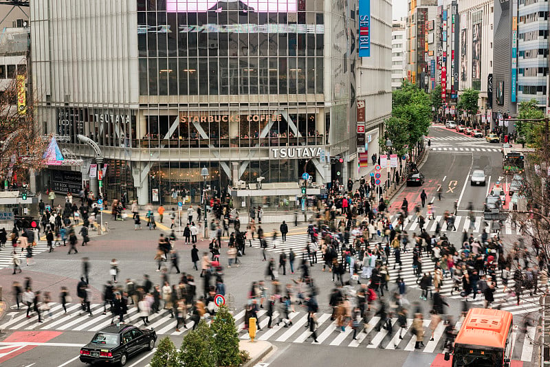 日本东京涩谷十字路口