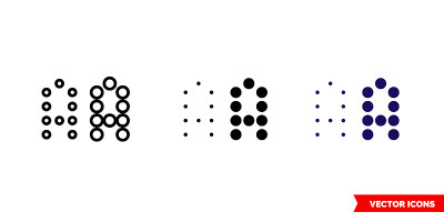 加粗文字图标的三种颜色，黑白，轮廓。孤立向量符号符号