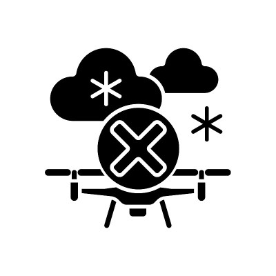 大雪时不要飞黑字形手动标签图标