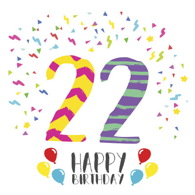 22年生日派对邀请卡