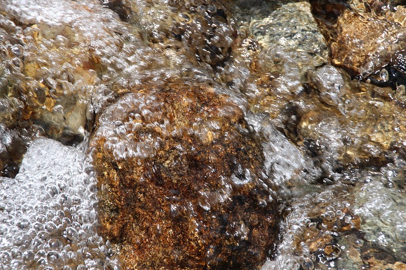 特写快速流动的水