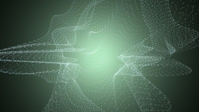 分子模型与连接的线与点在黑暗的背景。医学，技术，化学或科学背景。有分子和原子的科学或医学背景。三维演