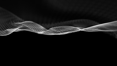 抽象波浪结构科学背景的三维插图