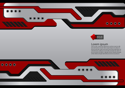Red and black technology  abstract vector backgrou