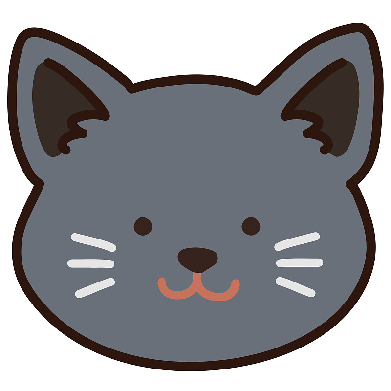 轮廓可爱的俄罗斯蓝猫