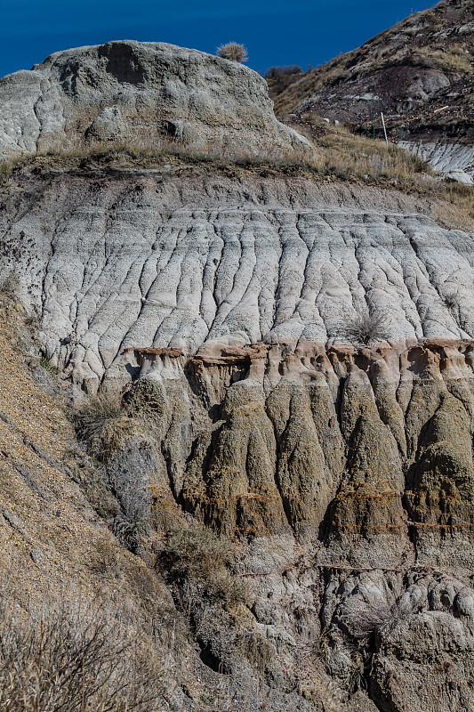 夏天，加拿大Badlands, Drumheller，加拿大亚伯达省