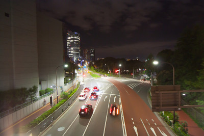 东京的城市灯光