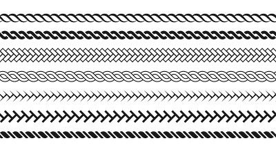 Ropes pattern brushes.