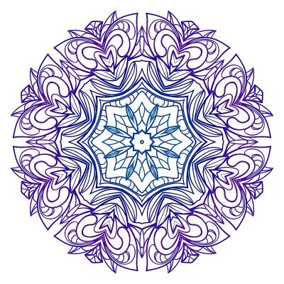Blue, purple color Mandala. For Design, Greeting C