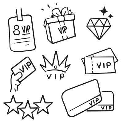 hand drawn Simple Set of VIP Related Vector Line I