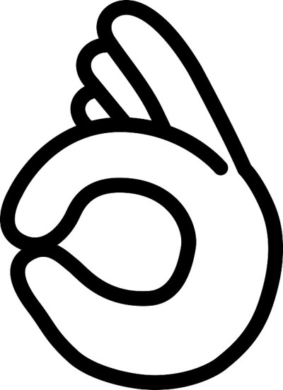 简单手工制作ok标志标识插图(仅限线条)