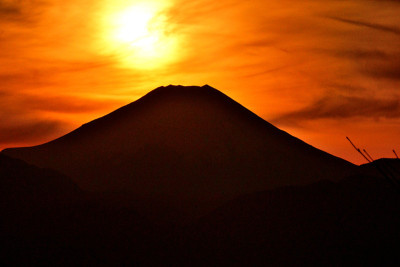 富士山与日落