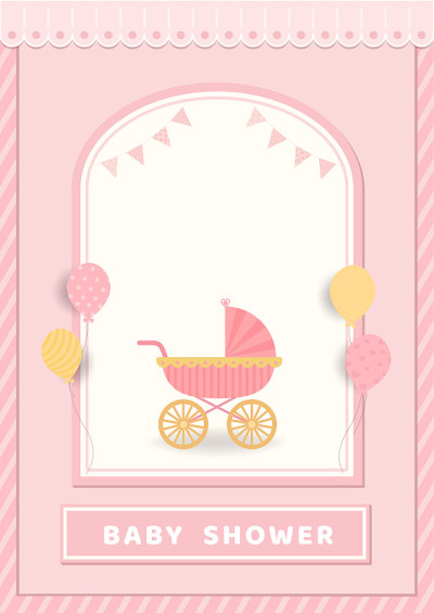 baby-shower-pink-stroller
