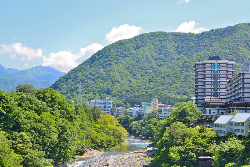 金川温泉的新鲜绿色