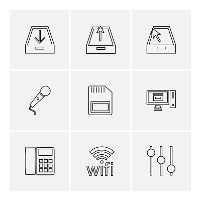 互联网，连通性，网络，均衡器，eps图标集向量