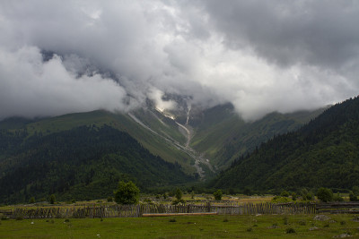 Summer landscape in Upper Svaneti
