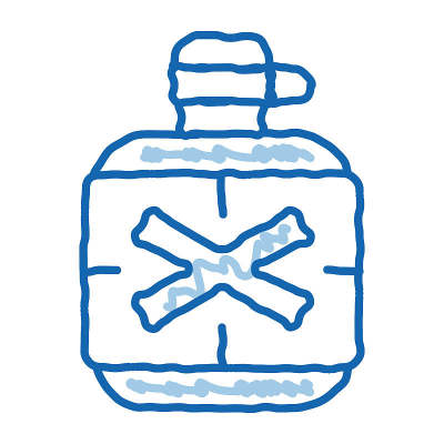 水瓶涂鸦图标手绘插图