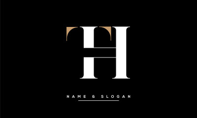 TH、HT抽象字母标志交织字母