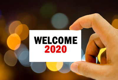 在名片上迎接2020
