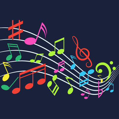 Music notes for music background