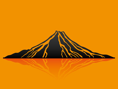 黑色的火山的迹象。