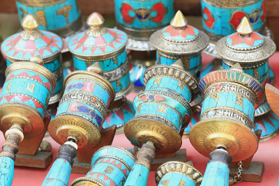 佛教祈祷wheels-Pashupatinath-Kathmandu-Nepal。0301
