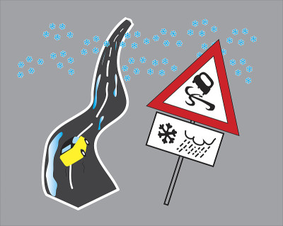 冬季危险道路