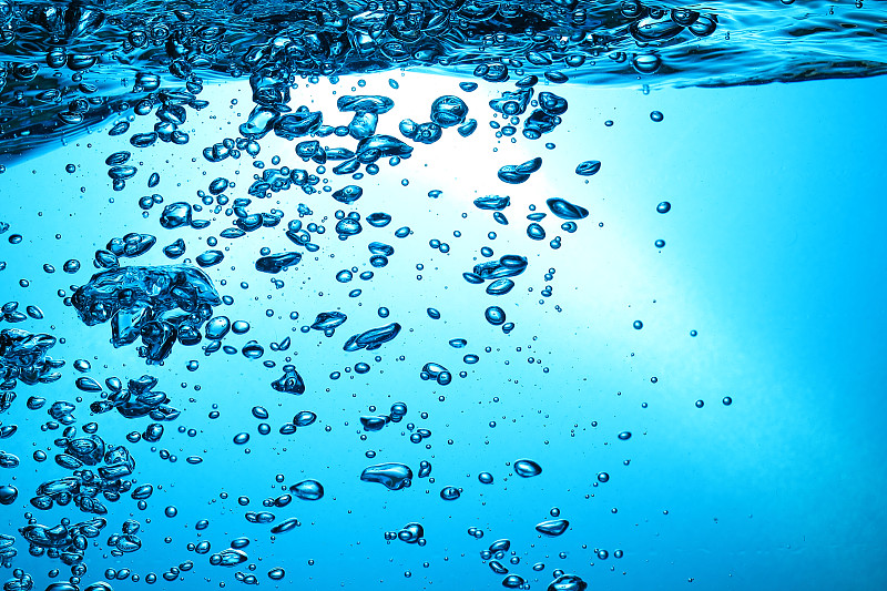 淡水与水下气泡纹理背景
