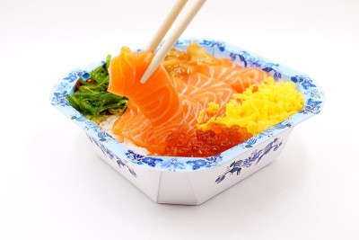 三文鱼生鱼片(唐)米饭