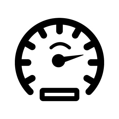 速度表图标/黑色矢量