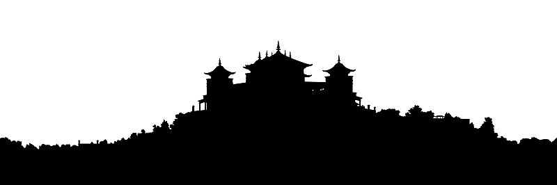 西藏寺院轮廓