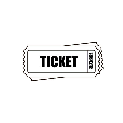 A Couple Black Cinema Tickets Icon