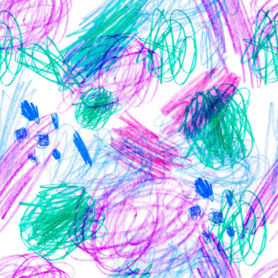 无缝模式与创意纹理。彩色铅笔背景插图。铅笔线。孩子们的画