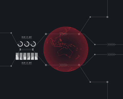 世界地图与不同颜色的大陆-插图