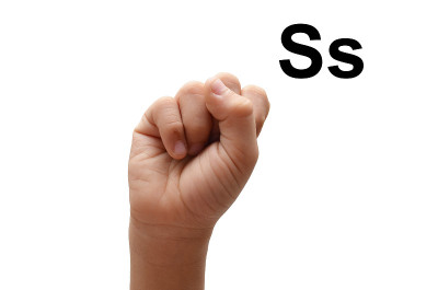 S字母儿童手拼写美国手语ASL