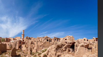 俯瞰古城Karanaq的Yazd