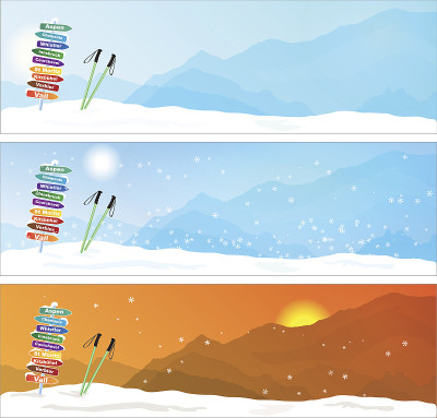 滑雪旅行横幅